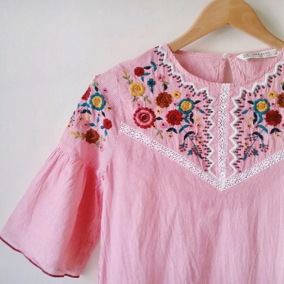 Zara Dresses & Skirts - ZARA — Embroidered Dress, XS